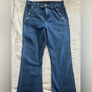 Ann Taylor Women's boot cut Jeans in Deep Blue. Size 8
